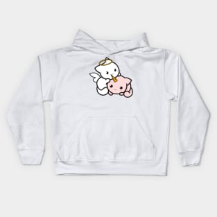 cat angel and cat unicorn Kids Hoodie